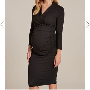 Isabella Olivier Black Balcombe Maternity Dress